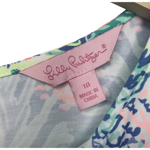 Lilly Pulitzer Pink and Blue Mini Dress - Picture 6 of 16